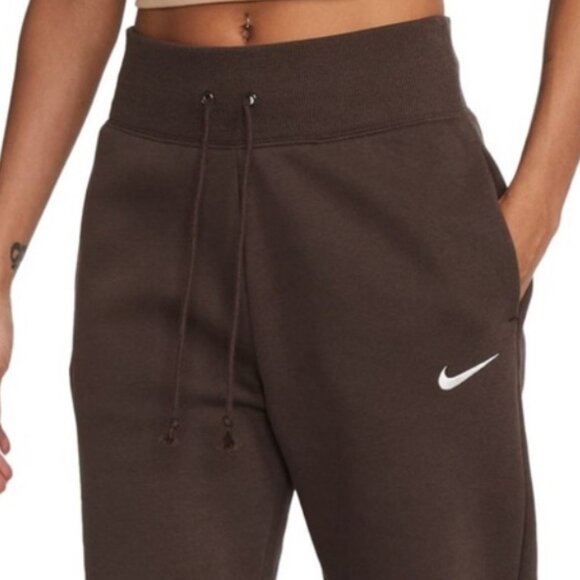 Women's Nike High Waisted Joggers - Brown - Picture 1 of 6